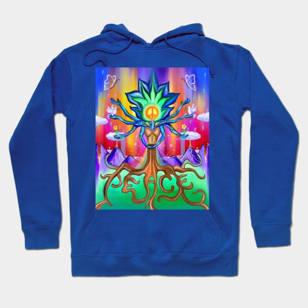 Mother Nature Craves Peace Hoodie by Art by Deborah Camp